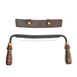BeaverCraft Hand Forged Debarking Drawknife with Leather Sheath