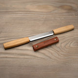 BeaverCraft 3mm Drawknife with Ash Wood Handle in Leather Sheath