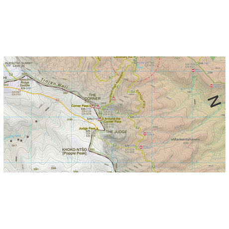 Slingsby Drakensberg Central Hiking Map, Edition 3