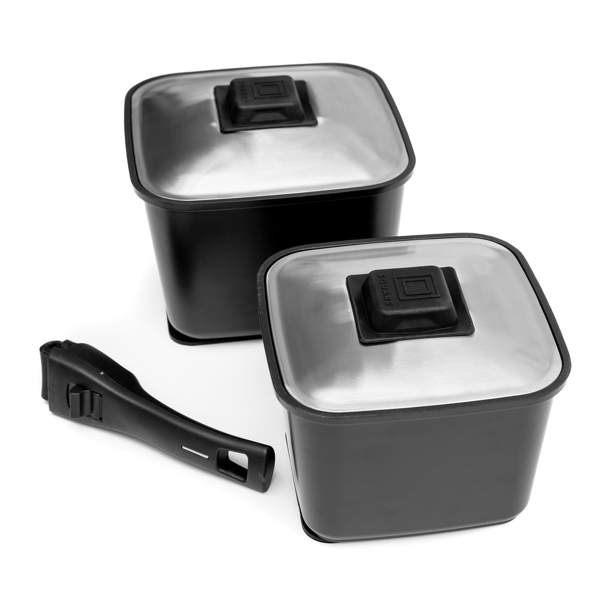 Square Cookware Nesting Pot Set with Storage Bag