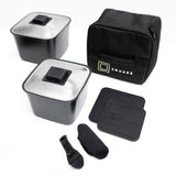 Square Cookware Nesting Pot Set with Storage Bag