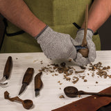 BeaverCraft 10 Piece Deluxe Wood Carving Set in Genuine Leather Tool Roll