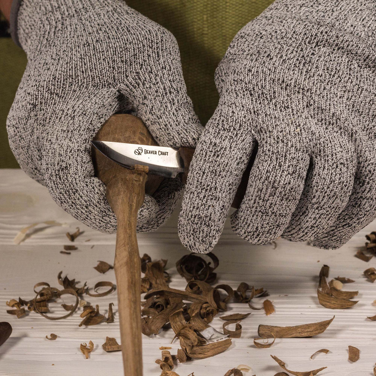 BeaverCraft 10 Piece Deluxe Wood Carving Set in Genuine Leather Tool Roll