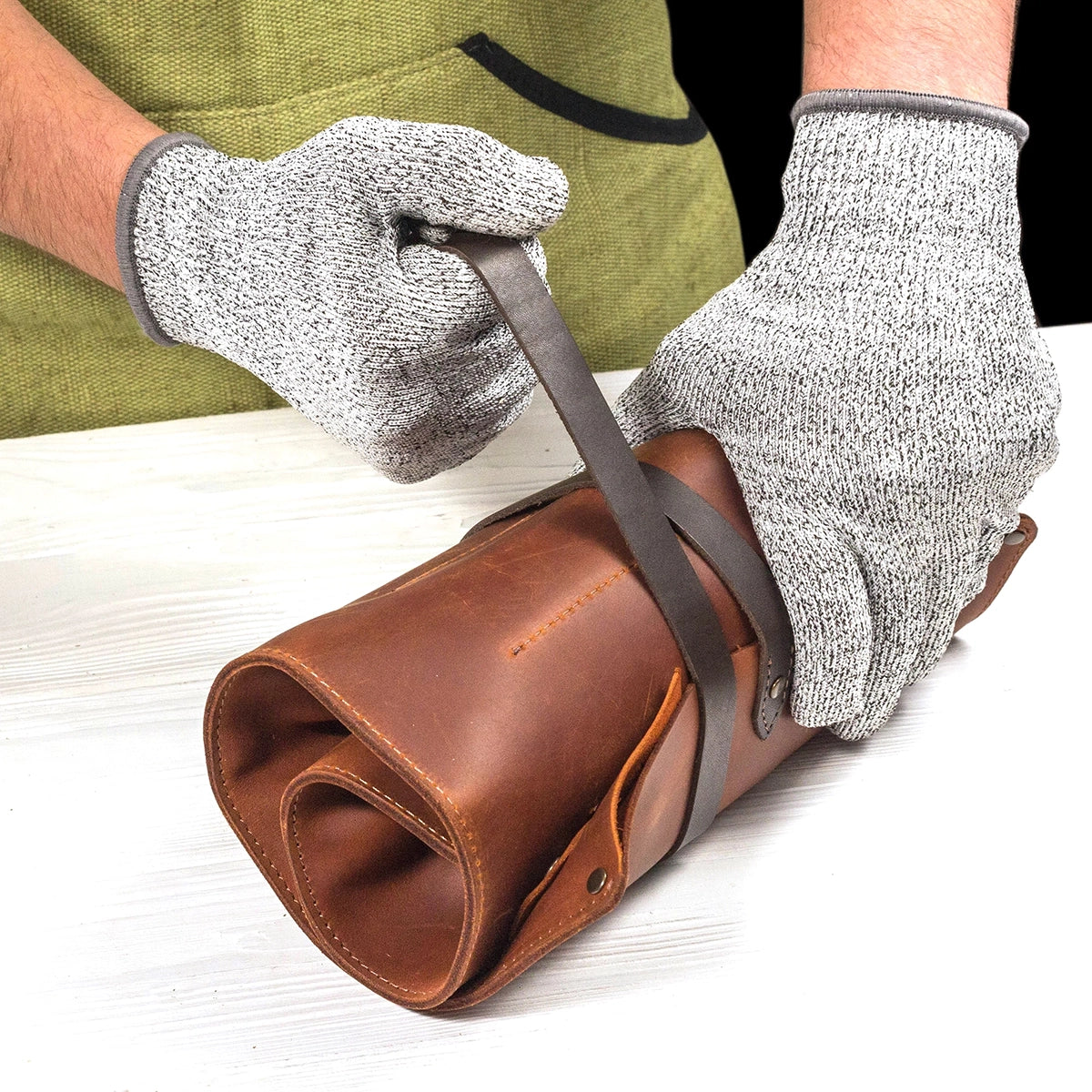 BeaverCraft 10 Pocket Genuine Leather Tool Roll