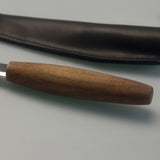 BeaverCraft Sloyd Whittling Knife with Walnut Handle & Leather Sheath