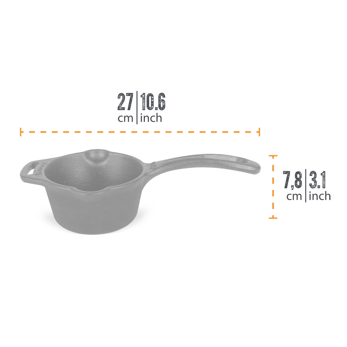 Petromax Cast Iron Sauce Pot, 500ml