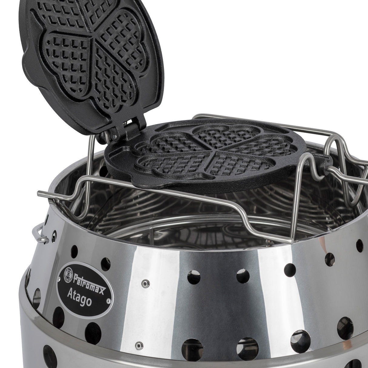 Petromax Cast Iron Rotating Waffle Iron with Stand