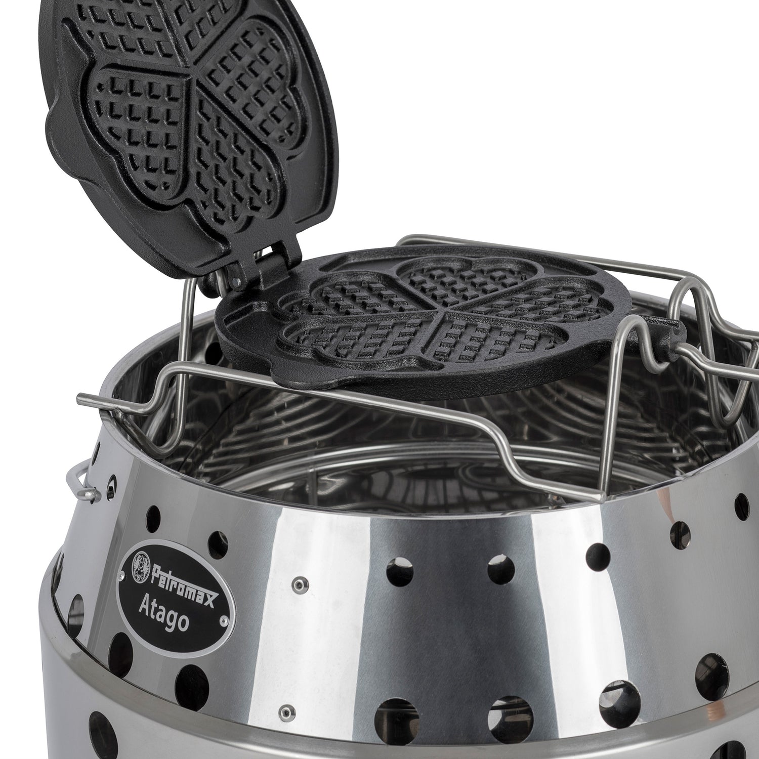 Petromax Cast Iron Rotating Waffle Iron with Stand