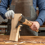 BeaverCraft Bushcraft Carving Hatchet with Leather Sheath