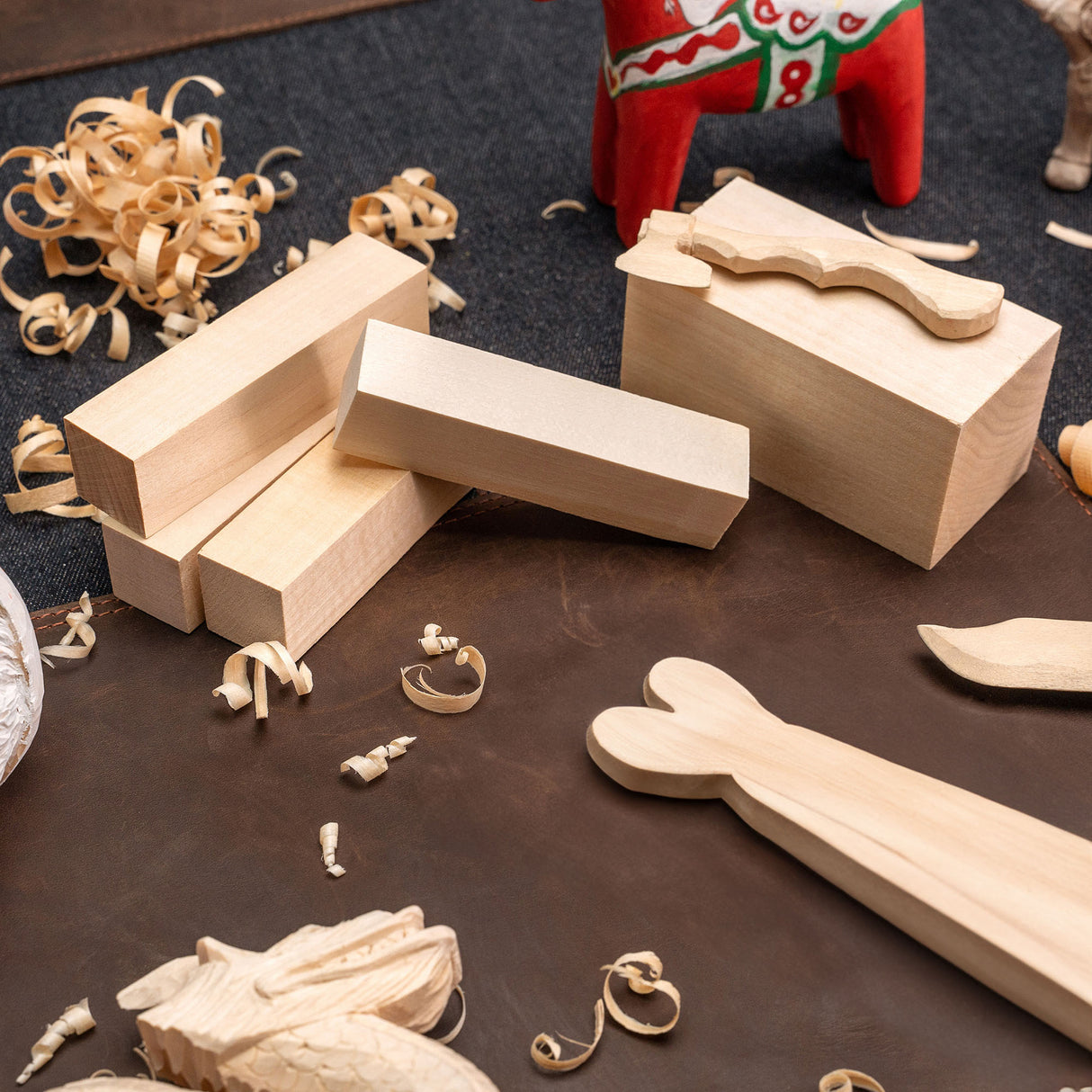 BeaverCraft Basswood Carving Blocks, Set of 5