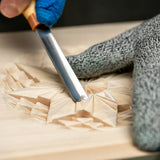BeaverCraft 4 Piece Wood Carving Gouge & Chisel Set in Canvas Tool Roll