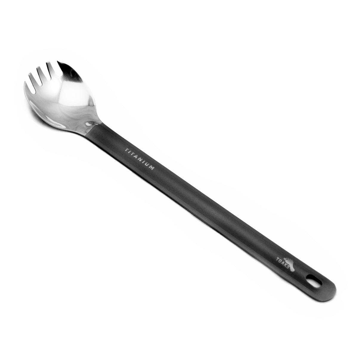 Titanium Long Handle Spork - Polished