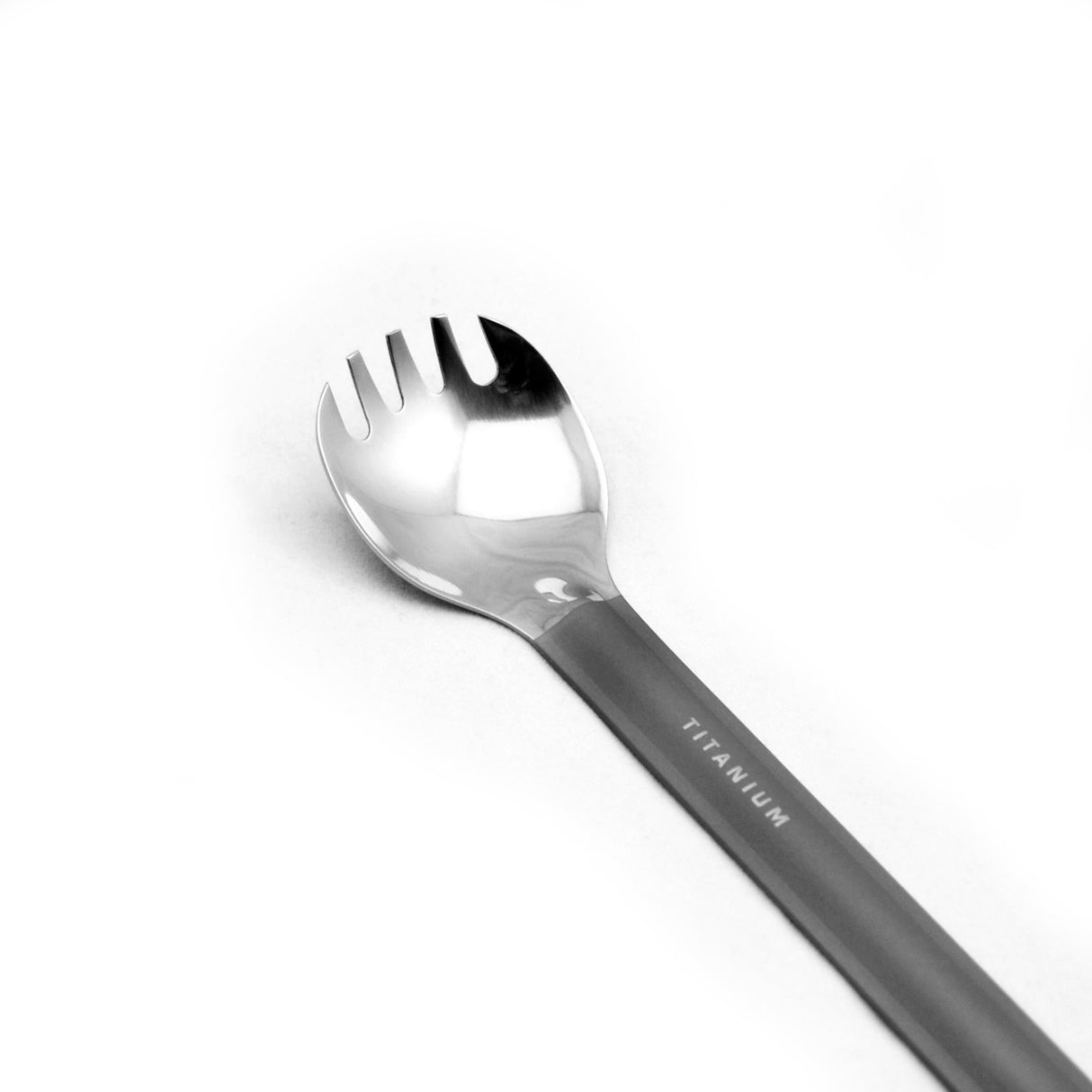 Titanium Long Handle Spork - Polished