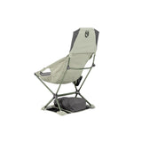 NEMO Satellite Reclining Anywhere Chair in sage green, with dark grey carry bag resting beneath it