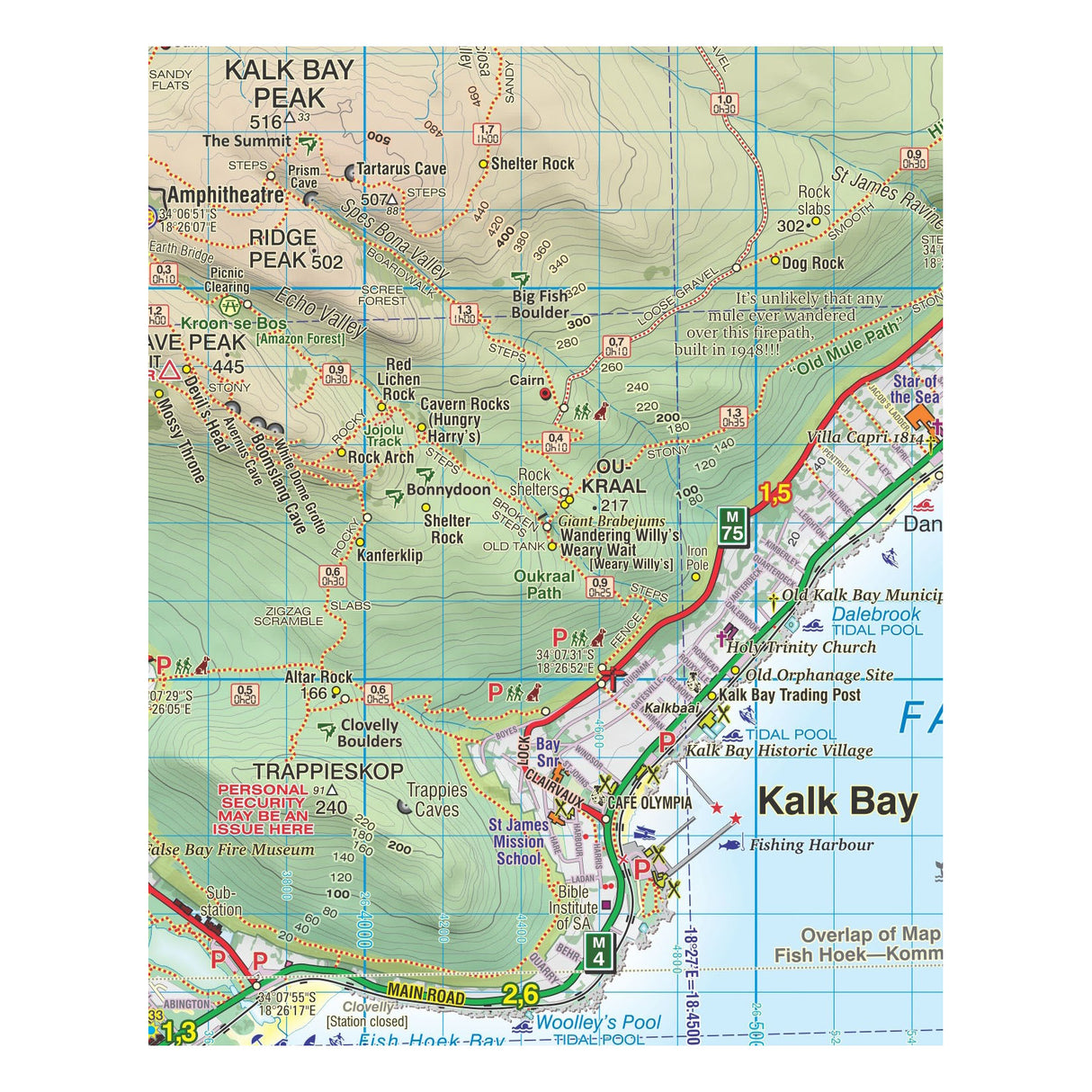 Slingsby Silvermine & Hout Bay Hiking Map, Edition 6