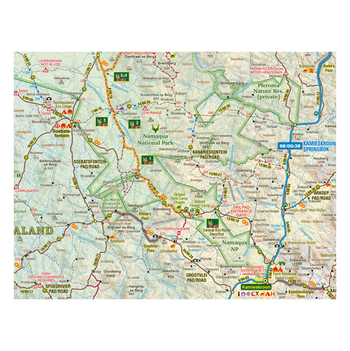 Slingsby Namaqualand Touring Map, Edition 1