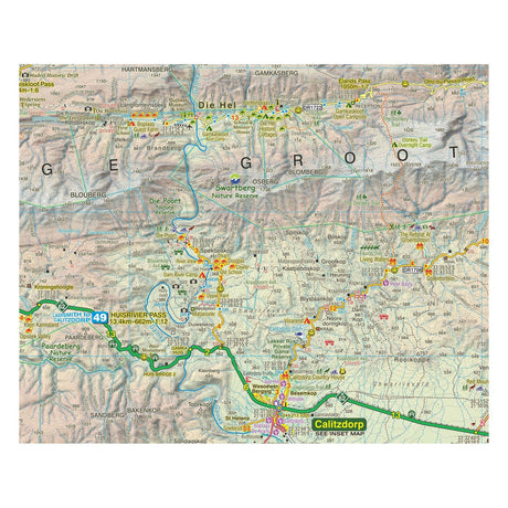 Slingsby Swartberg & Klein-Karoo Touring Map, Edition 4