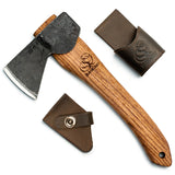 BeaverCraft Bushcraft Carving Hatchet with Leather Sheath