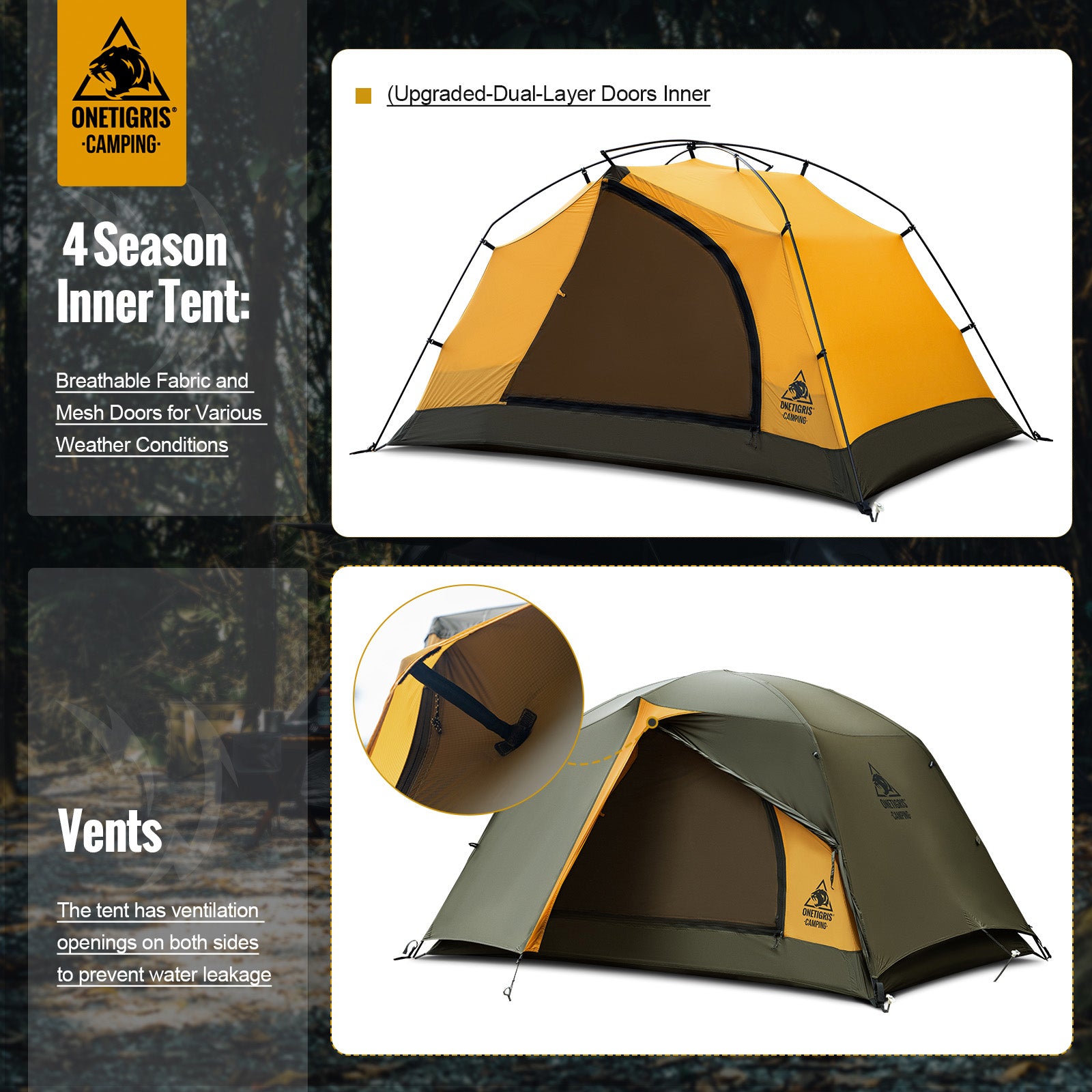 OneTigris Stella 2 Person All-Season Tent – Brave Hardy