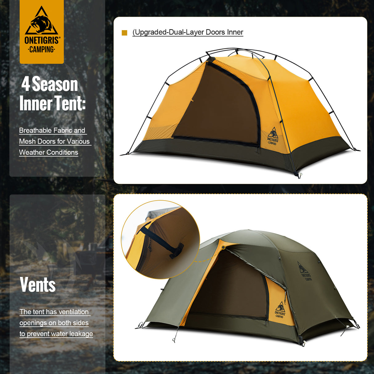 OneTigris Stella 2 Person Backpacking Tent