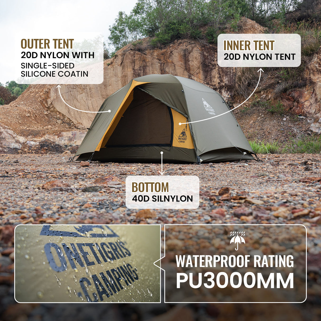 OneTigris Stella 2 Person Backpacking Tent