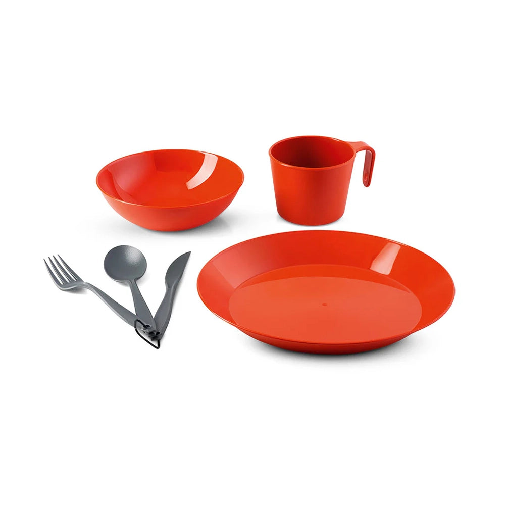 GSI Outdoors Cascadian 1 Person Dinnerware Set, Terracotta