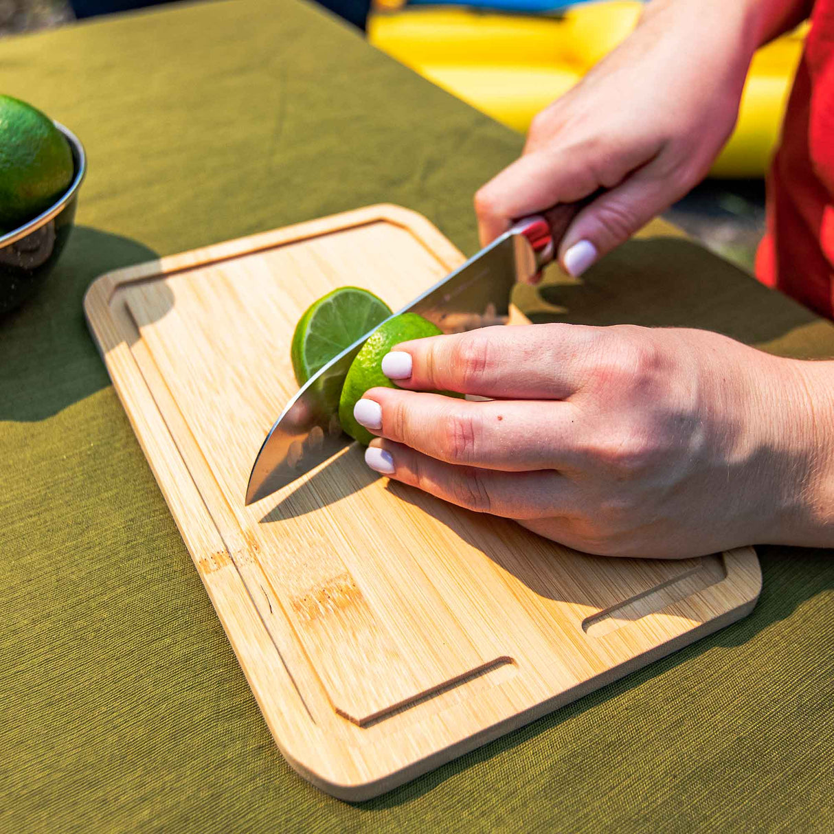 GSI Outdoors Rakau Bamboo Dual Sided Cutting Board, 27cm