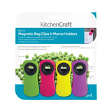 KitchenCraft Magnetic Bag Clips, Set of 4