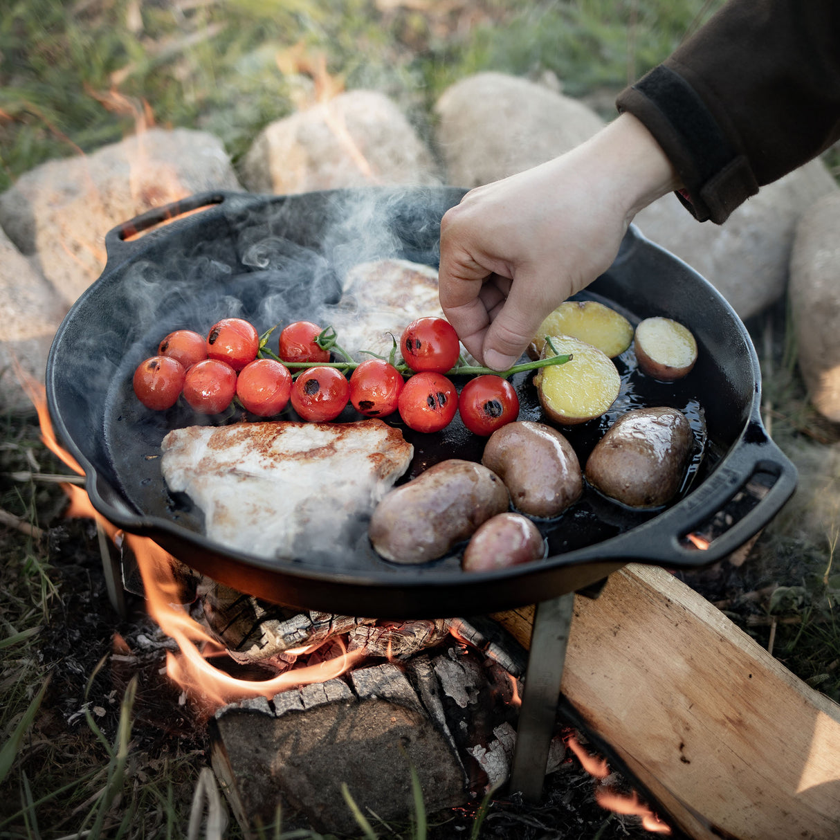 Petromax Two Handled Seasoned Cast Iron Fire Skillet