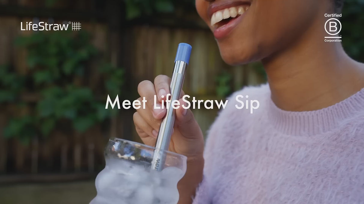 LifeStraw Sip Reusable Steel Filter Straw & Case