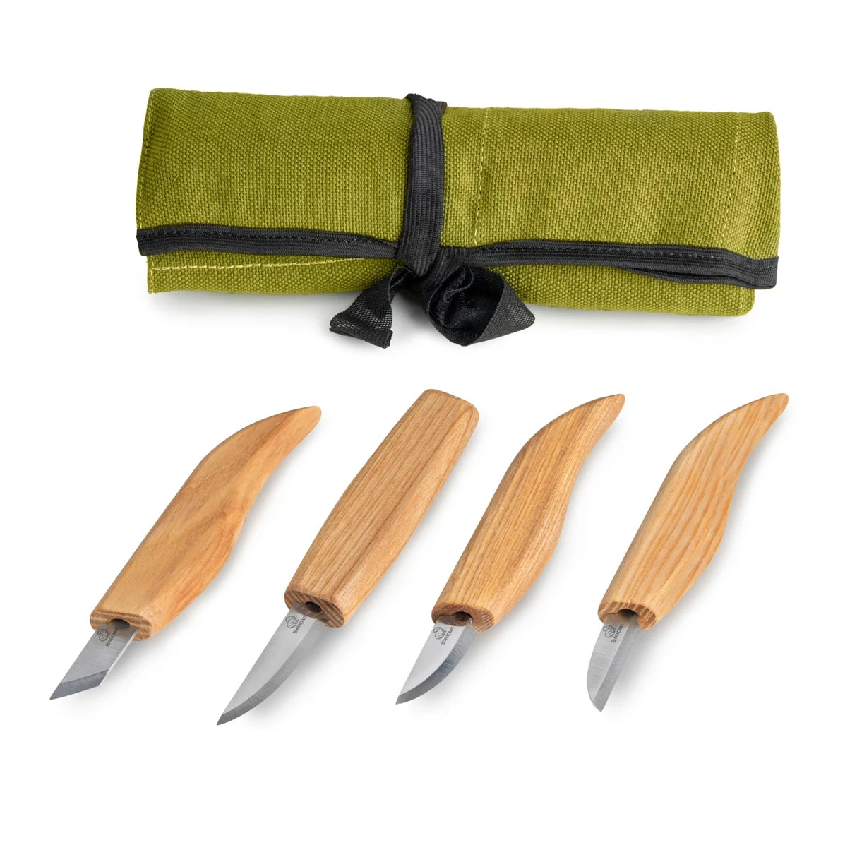 BeaverCraft 4 Piece Beginner Carving Set in Canvas Tool Roll