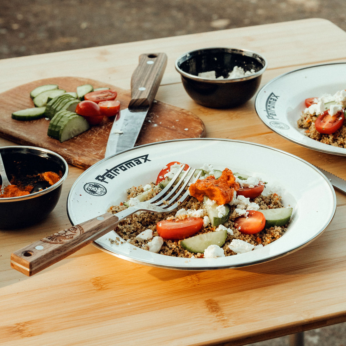 Petromax 26cm Enamel Dinner Plates, Set of 2