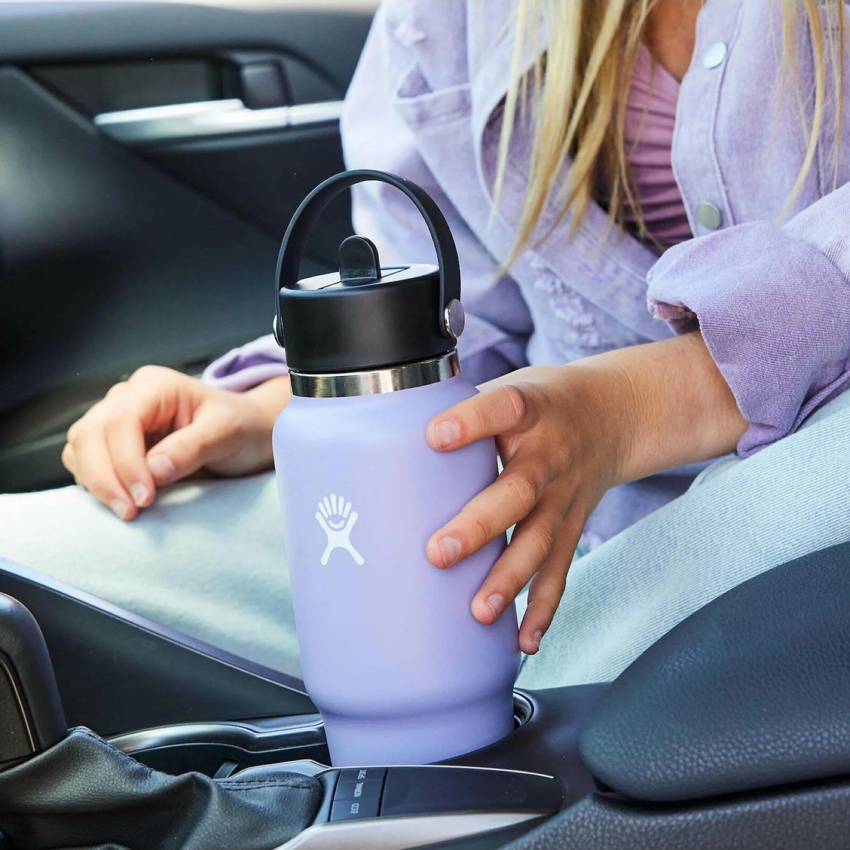 Hydro Flask Wide Mouth 32oz Travel Bottle with Straw Cap, 946ml