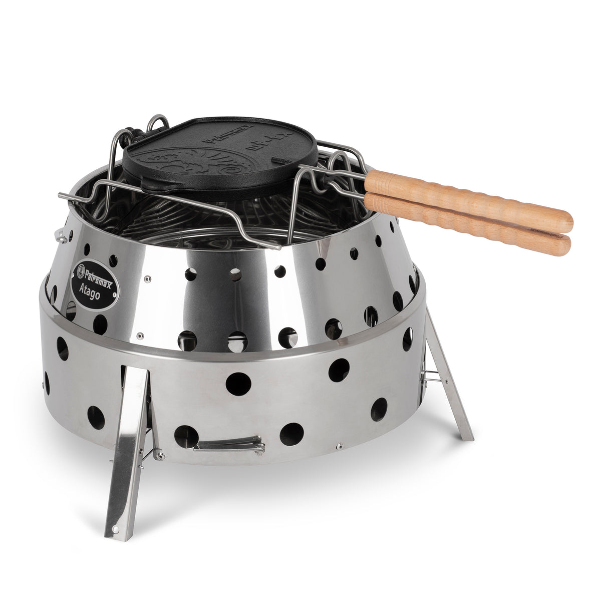 Petromax Cast Iron Rotating Waffle Iron with Stand