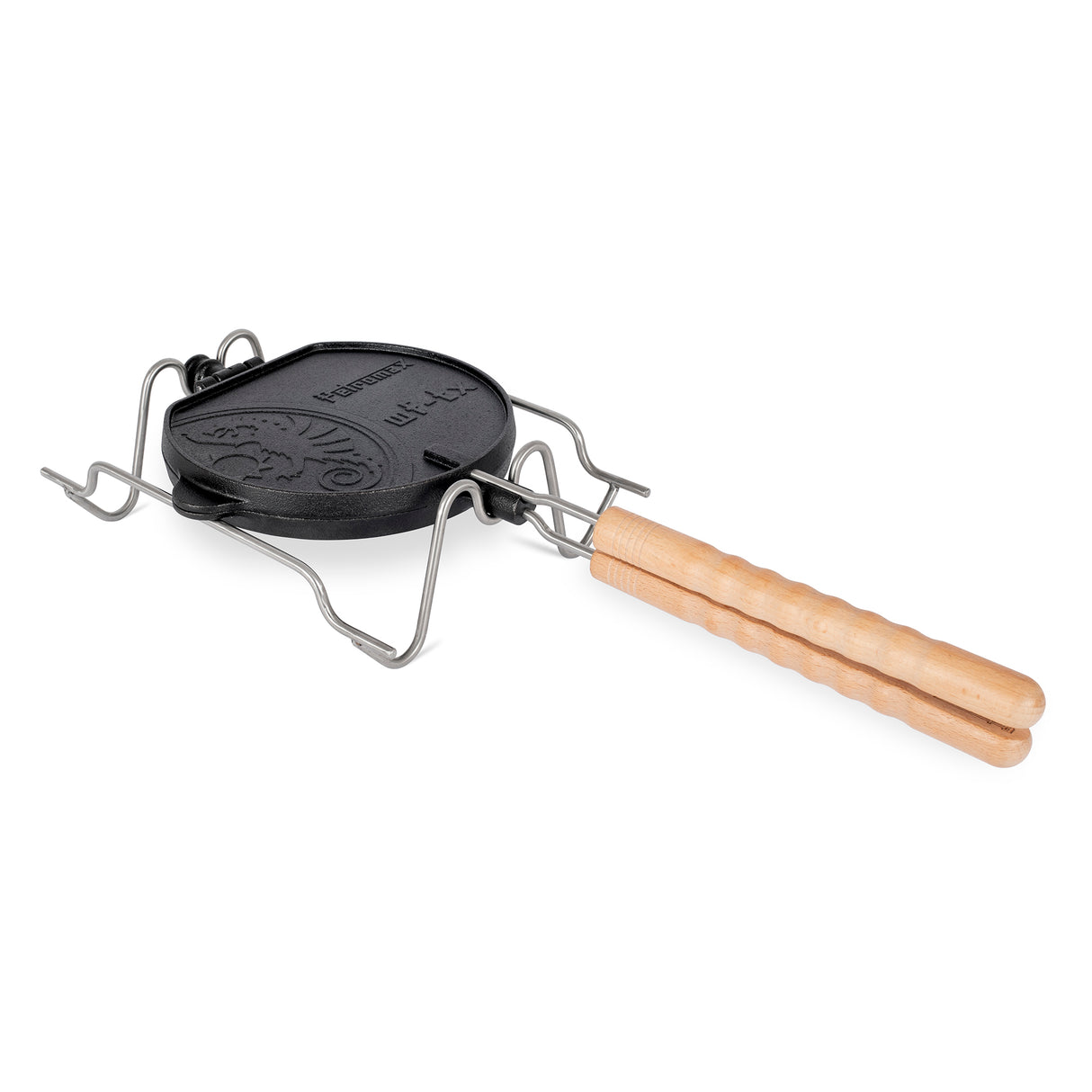 Petromax Cast Iron Rotating Waffle Iron with Stand