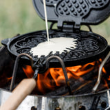 Petromax Cast Iron Rotating Waffle Iron with Stand