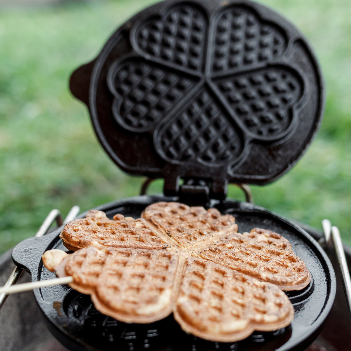 Petromax Cast Iron Rotating Waffle Iron with Stand