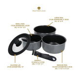 MasterClass Smart Space Non-Stick 3 Piece Saucepan Set